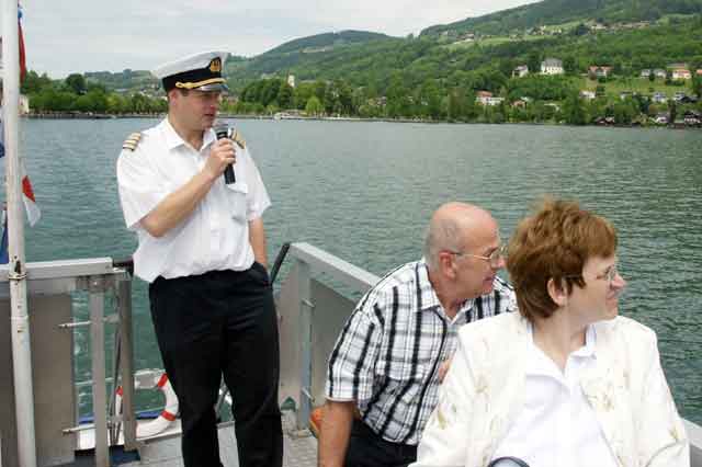 Franz Meindl is the captain of the boat 